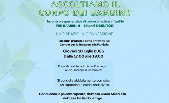 Ascoltiamo il corpo dei bambini!