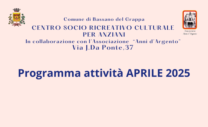 PROGRAMMA ATTIVITA' APRILE 2025