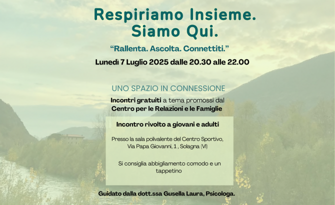 Respiriamo Insieme. Siamo Qui. 