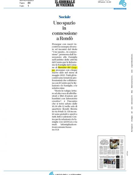  Uno spazio in connessione 